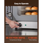 KFFKFF Commercial Countertop Convection Oven, 4.24 cu.ft Capacity for Full-Size Pans, Electric Oven with 4 Racks, 360° Air Circulation, Ideal for Bakeries, Restaurants, and Pizza Shops