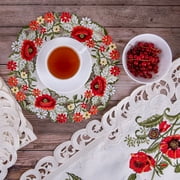 Glass Dinner Set Diwali Hypnosis Glass Dinnerware Set of 46 for 6 pers. Dinner Plates Desser Plates Deep Plate Oval Dish Salad Bowls Decanter with a lid Mug and Saucer for Kitchen