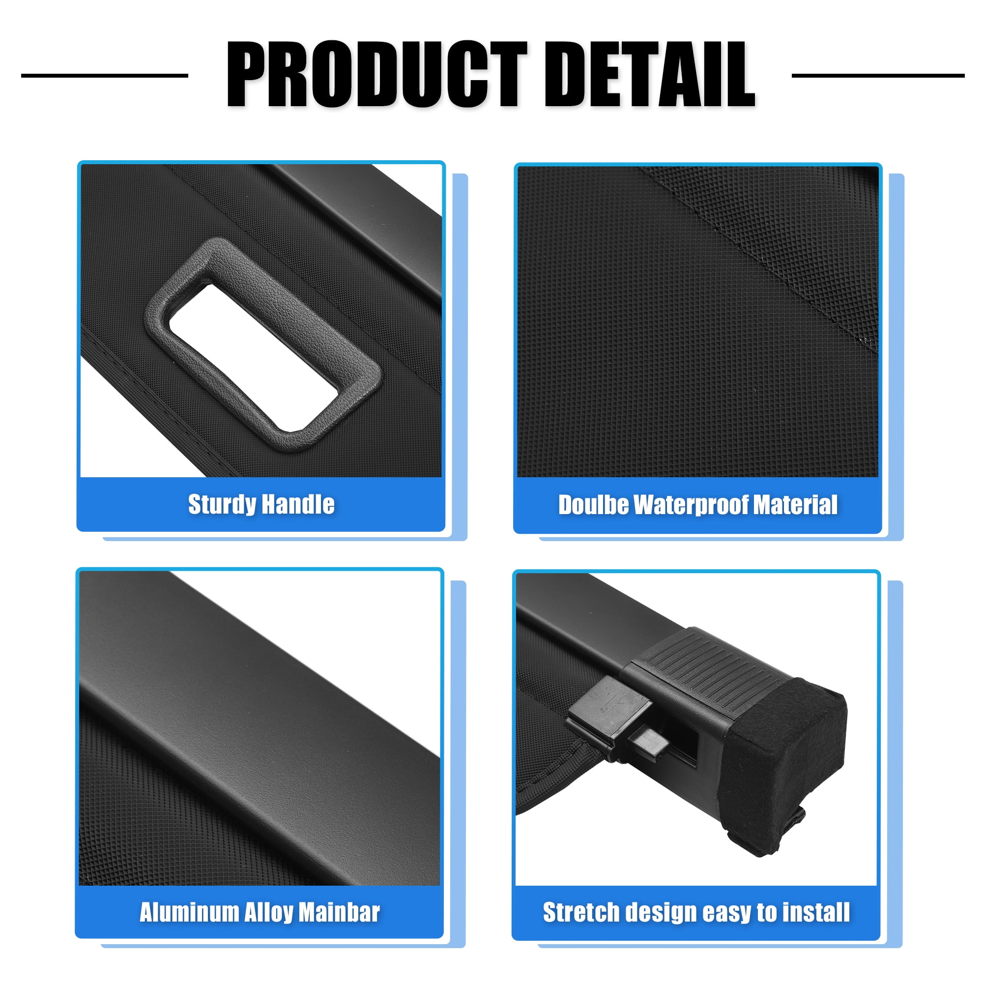 Unique Bargains Retractable Cargo Cover Rear Trunk Cover Shield Shade for BMW X5 2008-2018