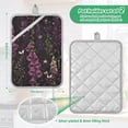 thumbnail image 6 of Yayeee Pot Holders Kitchen Heat Resistant with Pockets 7"x9.8" Cotton Oven Cooking Hot Pads, Dark Purple Floral Pattern, 6 of 7