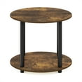 thumbnail image 3 of Furinno Turn-N-Tube Simple Design 2-Tier Round Wooden Coffee Table in Amber Pine, 3 of 6