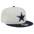 thumbnail image 3 of Men's New Era  Cream/Navy Dallas Cowboys Main 59FIFTY Fitted Hat, 3 of 5