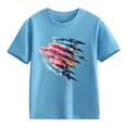 thumbnail image 5 of Babcutegg Independence Day Patriotic Graphic T-Shirt With Soft Cotton Fabric, Classic Round Neck And Short Sleeves For Everyday Wear Red Size 3, 5 of 5