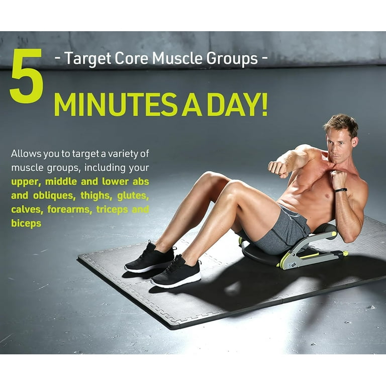 Sit Up Exercise Equipment Abdominal Exercise Machine for Home Ab Crunch Machine for Stomach Workout Fitness Equipment for Abs Workout Core Ab Exercise System Trainer Green Walmart