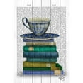 thumbnail image 2 of Marmont Hill "Teacup and Books" Painting Print on White Wood, 2 of 7