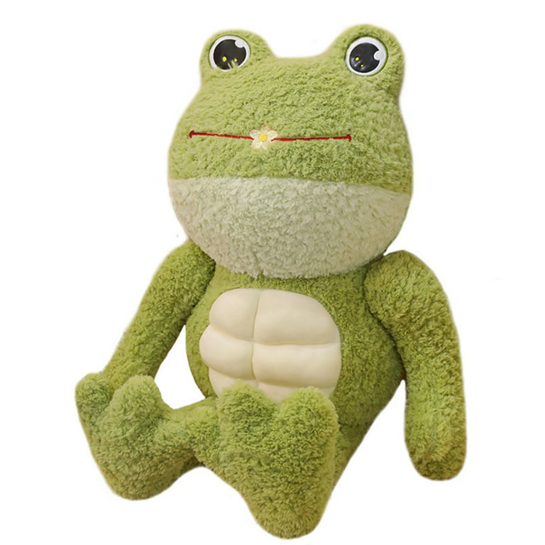 Kawaii Muscle Frog Plush Toys Realistic Stuffed Doll Soft