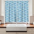 thumbnail image 2 of Ambesonne Vintage Airplane Kitchen Curtains, Flying Crafts, 55"x39", Pale Blue Dark Blue, 2 of 3