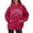 Red, variant on Bibifish Hoodies For Women California City Letter Print Hoodies Long Sleeve Drawstring Hoodies Oversized Fleece Pockets Tops