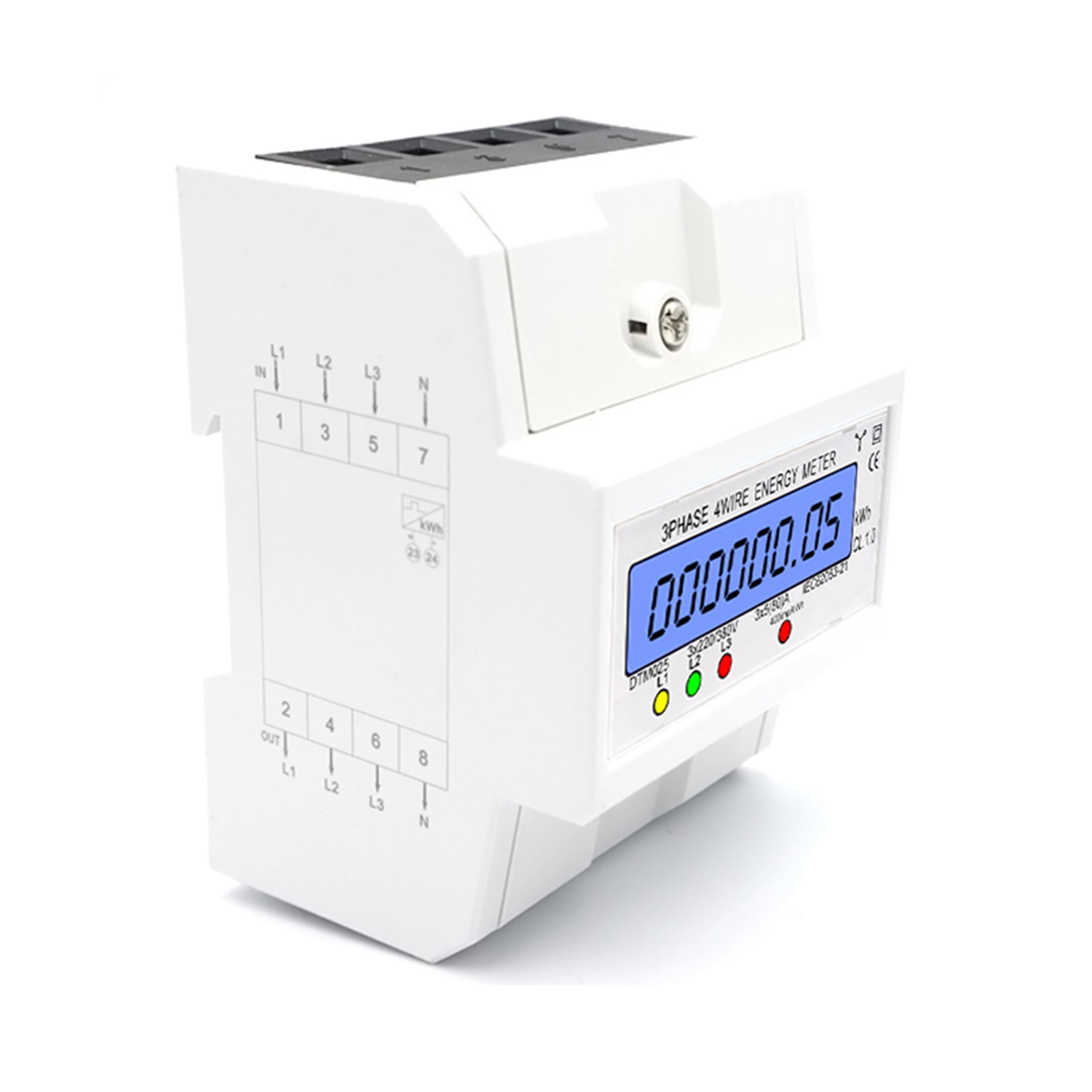 Electric meter,5-80a Consumption Kwh 4 Wire Meter 220/380v 5-80a Consumption Meter 220/380v 5-80a Meter With Lcd Meter Din Rail With Lcd Display Wire Meter 220/380v Meter With 3 4 Wire