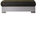thumbnail image 2 of Wooden queen size bed with block legs and Crystal Accented Headboard in White, 2 of 3