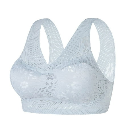 Women s Summer Ice Silk Travel Clothes Women Seamless Beauty Back Bra Women Bras Wireless Plus Size Gathers Together without Steel Ring Wipe Bra Lace Underwear Women s Chest Wrap Sports Vest