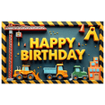 thumbnail image 2 of Construction Theme Happy Birthday Banner Colorful Vehicles Design Party Backdrop for Kids Celebration Event Decoration, 2 of 8