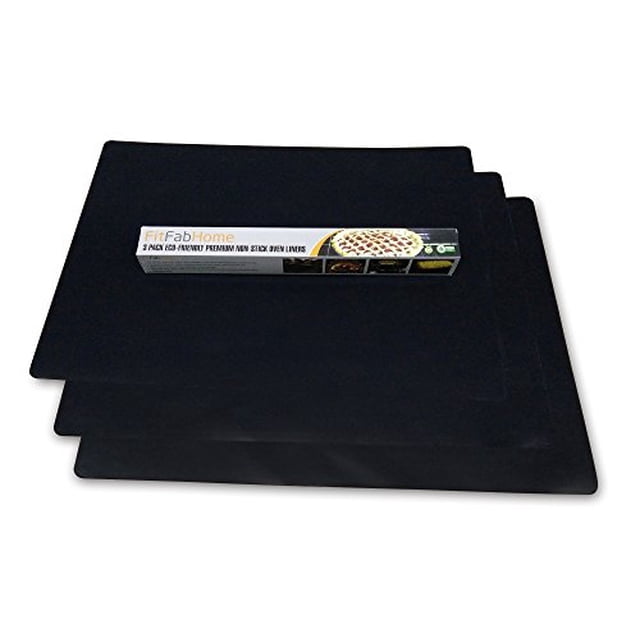 FitFabHome Lot de 3 Grandes Doublures de Four Antiadhésives Certifiées Sans BPA et Sans PFOA