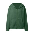 thumbnail image 6 of SGMVNU Hoodies for Women Zip up Hoodie Oversized Sweatshirt Jackets Fall Winter Coats 2025 Fashion Jakcet with Pockets(Green,XL), 6 of 7