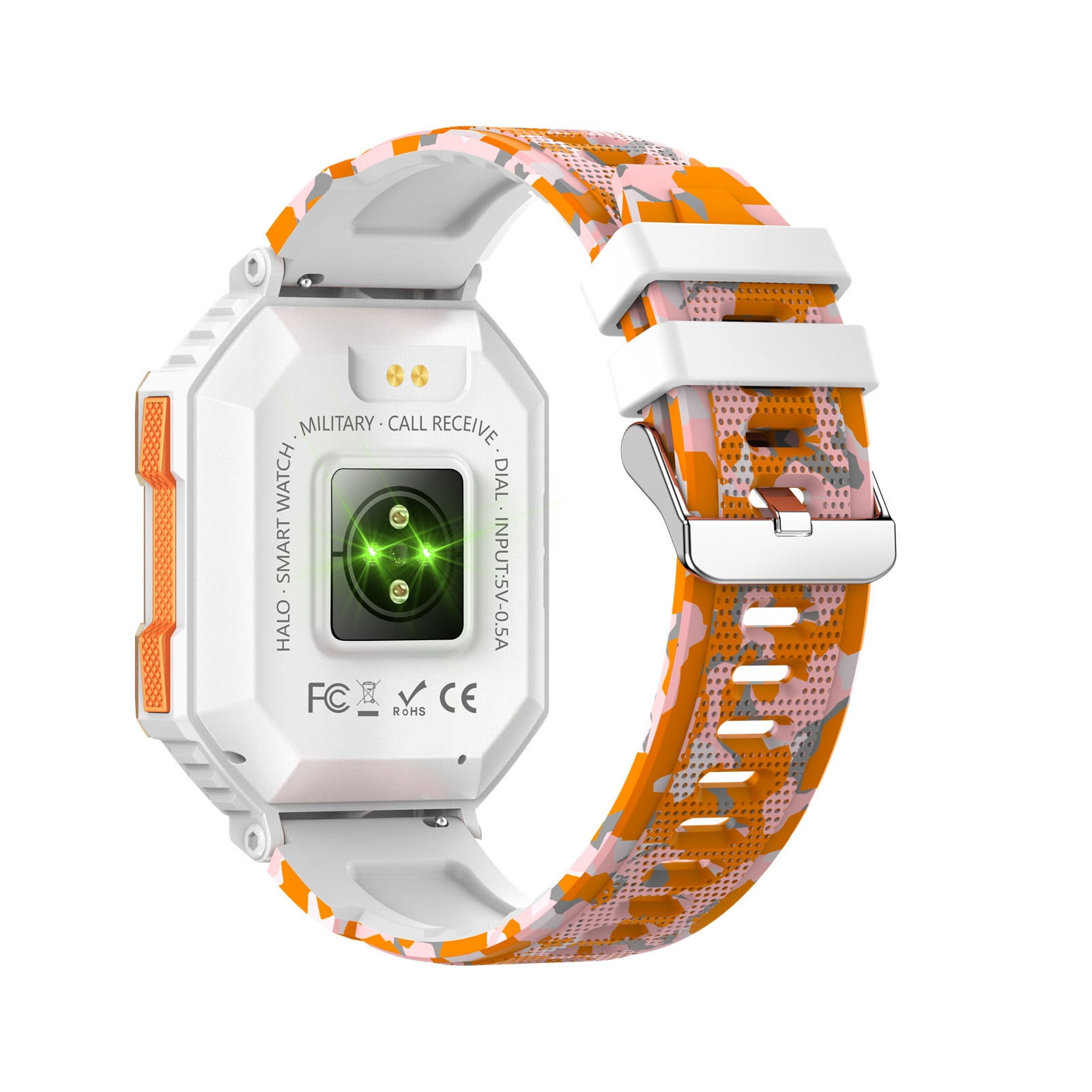 android Smart Watch Threeproof Bluetooth Talk Casual Smart Watch Outdoor Compass Real Barometric Needle and Oxygen Monitoring 2.0Inch Watch with Compass