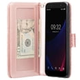 thumbnail image 4 of For Tracfone Alcatel TCL LX (A502DL),Alcatel 1X Evolve,IdealXTRA (5059R) Case [Kickstand] Pu Leather Wallet Case ID & Credit Card Slot for Alcatel TCL LX / 1X Evolve - Rose Gold, 4 of 4