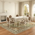thumbnail image 5 of Washable Area Rug for Living Room, Curtilage 8'x10' Floral Vintage Green Indoor Rug, Low Pile & Stain Resistant Carpet for Bedroom, Office, 5 of 9