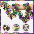 thumbnail image 4 of YingYouFu Mardi Gras Tinsel Garland Decorations, Green Gold Purple with Fleur-De-Lis Chunky Glittery Holiday Hanging Tinsel Decorations for Carnival Parade Car Party Supplies Home Decor, 4 of 7