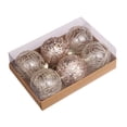 thumbnail image 4 of Juego de 6 adornos de bolas de Navidad para decoración de de Navidad, adornos decorativos para , colgantes para graduación, dormitorio, Champán, 4 of 8
