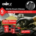 thumbnail image 2 of London Labs Heavy Duty Black Nitrile Gloves 6Mil- x Large, 1000 Count, 2 of 7