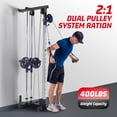 thumbnail image 3 of Gaderth LAT Pull Down Machine Wall Mount Cable Machine, 20 Position Dual Pulley Cable Crossover and Low Row Station with Pull Up Bar, Home Gym Trainer for Chest Press, Leg Workouts and Rows, 3 of 6