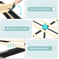 thumbnail image 4 of Led Bed Frame Full Size Upholstered Platform Bed Frame with Charging Station&LED Lights Headboard, Modern Faux Leather Low Profile Bed Adjustable Headboard for Bedroom, Black, 4 of 9