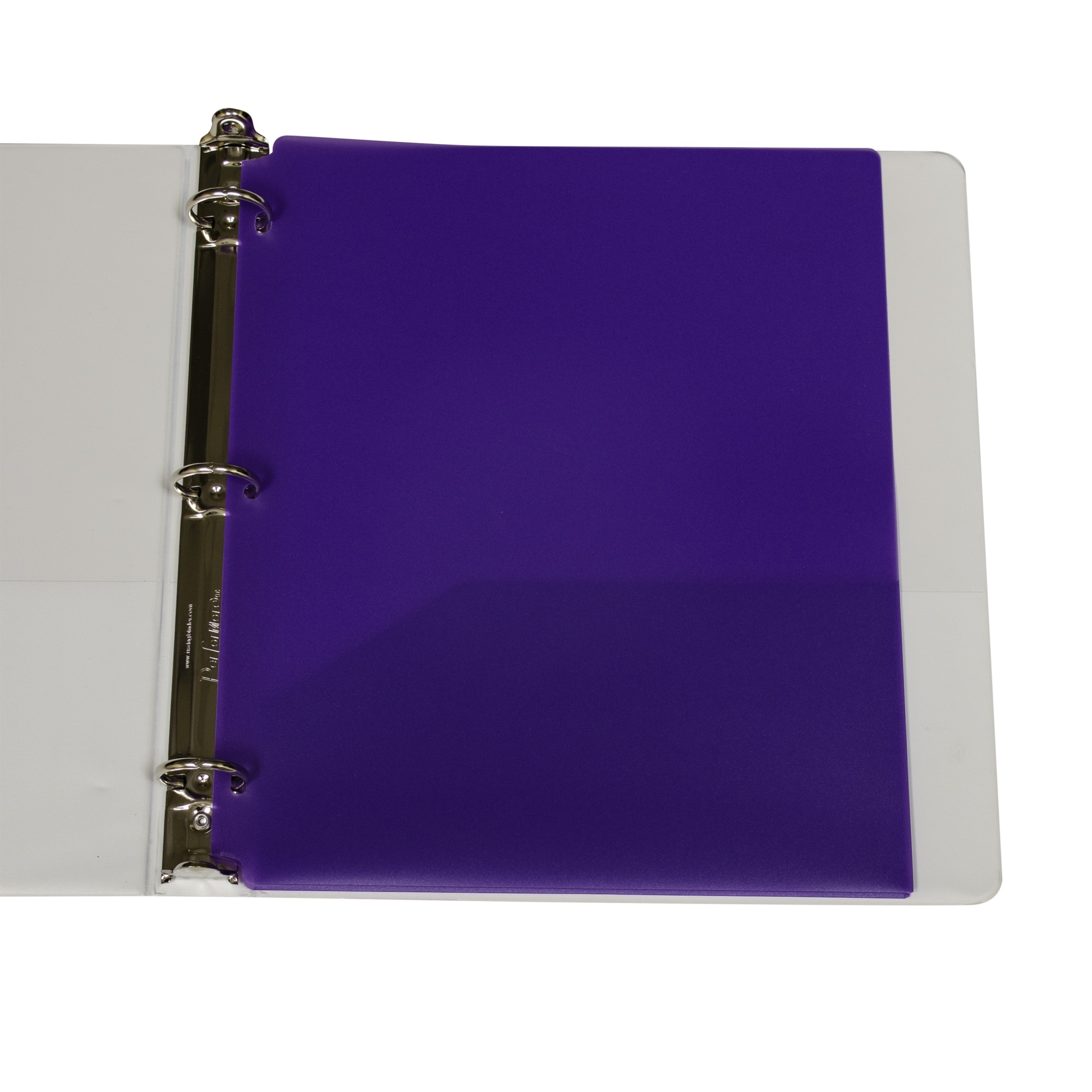 C-Line Two-Pocket Heavyweight Poly Portfolio Folder with Three-Hole Punch, Purple, Pack of 25