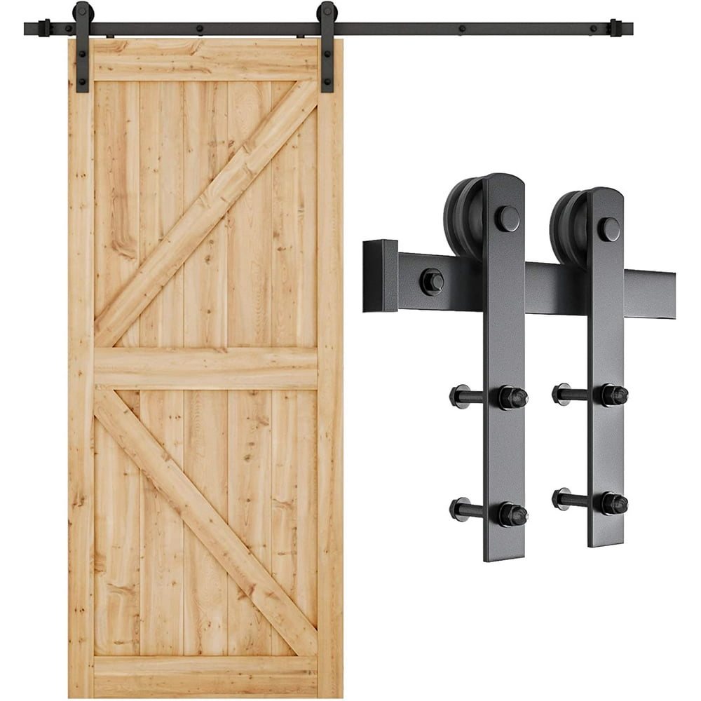 SMARTSTANDARD 6.6ft Heavy Duty Sturdy Sliding Barn Door Hardware Kit