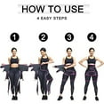 thumbnail image 6 of Waist Trainer Trimmer for Women Weight Loss Thigh Waist Butt Lifter Shapewear Belt-Workout Body Sweat Band,3 in 1 Slimming Body Belt, 6 of 6