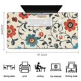 thumbnail image 5 of Long Mouse Pads for Desk,Pioneer Flower Floral Print Pattern Desk Mats on Top Of Desks, Desk Mouse Pad Extra Large with 3mm Non-Slip Base and Stitched Edge for Gaming,Office,Work,Home 47.3"x23.6", 5 of 6
