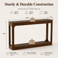 thumbnail image 2 of Aukfa 55.1" Wood Console Table, Narrow Sofa Table with 2-Tier Open Shelf for Entryway Hallway Living Room,Walnut, 2 of 8