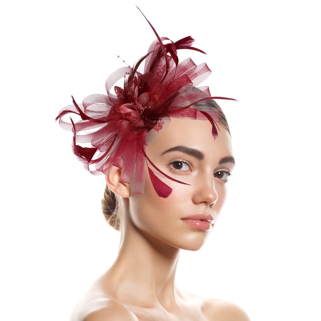 Chapeaux pour Femmes, Chapeau à Fleurs pour Fête de Thé, Cocktail, Mariage, Église