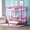 Pink, variant on Ktaxon Twin over Twin Bunk Bed with Desk and Stoarge Drawers, Metal Loft Bed Frame, Pink