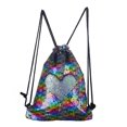 thumbnail image 1 of Mochila con cordón Mochila de cuero sintético con lentejuelas para mujer, bolsa de almacenamiento para deportes al aire libre, colorida Yuarrent AP001152-09B, 1 of 7