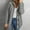 Gray, variant on Women's Cable Knit Cardigan Hoodies Long Sleeve Open Front Button Down Knitwear Sweater Coat Gray 3XL