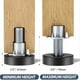 thumbnail image 2 of Patas Niveladoras para Muebles con Tuercas en T, Niveladores Ajustables con Rosca UNC de 1/4 Pulg.-20, Niveladores de Patas, Patas de Mesa Atornilladas para Deak, 2 of 5