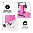 thumbnail image 3 of Carrito Plegable Multifuncional Queen Sense Ideal Para Mandado Supermercado Con Bolsa De Lona Color Rosa, 3 of 6