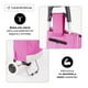 thumbnail image 3 of Carrito Plegable Multifuncional Queen Sense Ideal Para Mandado Supermercado Con Bolsa De Lona Color Rosa, 3 of 6