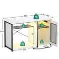 thumbnail image 3 of Aheaplus 55-75 Gallon Aquarium Stand with Power Outlets & LED Light, Reversible Fish Tank Stand with Cabinet for Fish Tank Accessories Storage, Heavy Duty Metal Frame, 880LBS Capacity, White, 3 of 7