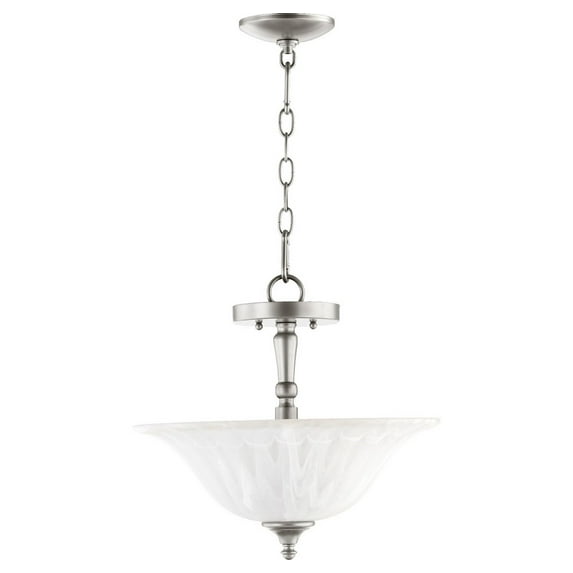 Quorum Randolph 16" 2-Light Pendant in Classic Nickel