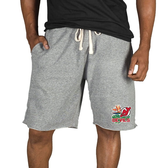 Men's Concepts Sport Gray New Jersey Devils Mainstream Tri-Blend Shorts