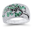 thumbnail image 4 of Anillo de rama de flor de ciruelo con diamantes Anillo de moda europea y americana, 4 of 5