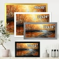 thumbnail image 4 of Designart 'Sunrise Glow In The Autumn Forest' Lake House Framed Art Print, 4 of 4