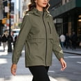 thumbnail image 6 of Aezemi Waterproof Hiking Coats for Women Zip up Comfy Windbreaker Fashion Hooded Long Sleeve Rain Jackets Fall Winter Travel Camping Workout Daily Wear Raincoats with Zip Pocket 3XL, 6 of 9