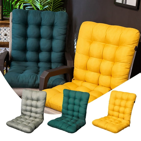 Oefntac Seat Cushion Indoor Outdoor Chair Cushion,1 Pack Garden High Back Chair Cushions Rocking Chair Pads with Ties for Patio Garden and Living Room