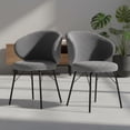 thumbnail image 2 of Set de 2 Sillas Modernas para Comedor, Estructura de Acero, Negro, 2 of 3