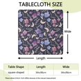 thumbnail image 2 of Pioneer Flower Floral Print Pattern Square Fitted Tablecloth with Elastic Edge,Square Table Cover,Washable Elastic Table Cover for Home Kitchen Party Decor 34"x34", 2 of 6