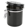 thumbnail image 2 of Goick Recipiente de café-Tanque de Almacenamiento de Grano de café de té Sellado de Acero Inoxidable de 1,5 l con válvula de liberación(Negro), 2 of 5