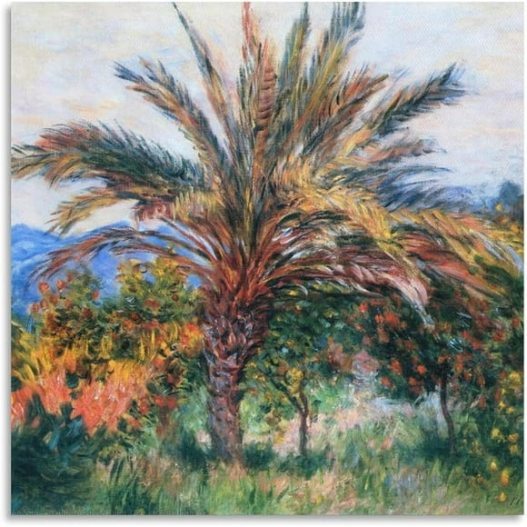 PPHAOSHO Claude Monet French Painter Palm Tree Poster frameless Painting Canvas Wall Posters Art Picture Print Modern Home Decor 8x12inch