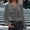 A_ Gray, variant on Women's Velvet T Shirts Casual Long Sleeve Solid Shirt Cowl Neck Drape Ruched Front Long Sleeve Blouses Tops Pink XXL